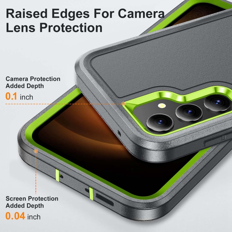 For Samsung Galaxy S23 FE 5G Rugged PC Hybrid Silicone Phone Case with Holder