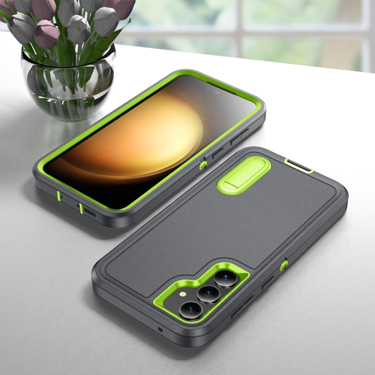 For Samsung Galaxy S23 FE 5G Rugged PC Hybrid Silicone Phone Case with Holder