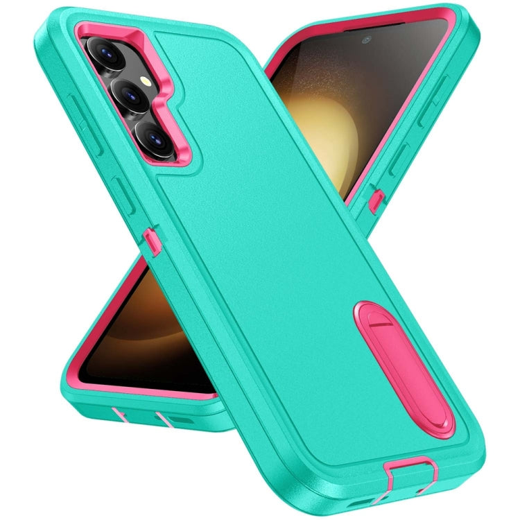 For Samsung Galaxy S23 FE 5G Rugged PC Hybrid Silicone Phone Case with Holder