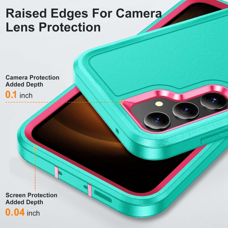 For Samsung Galaxy S23 FE 5G Rugged PC Hybrid Silicone Phone Case with Holder