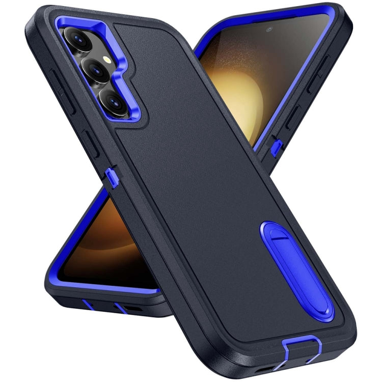 For Samsung Galaxy S23 FE 5G Rugged PC Hybrid Silicone Phone Case with Holder