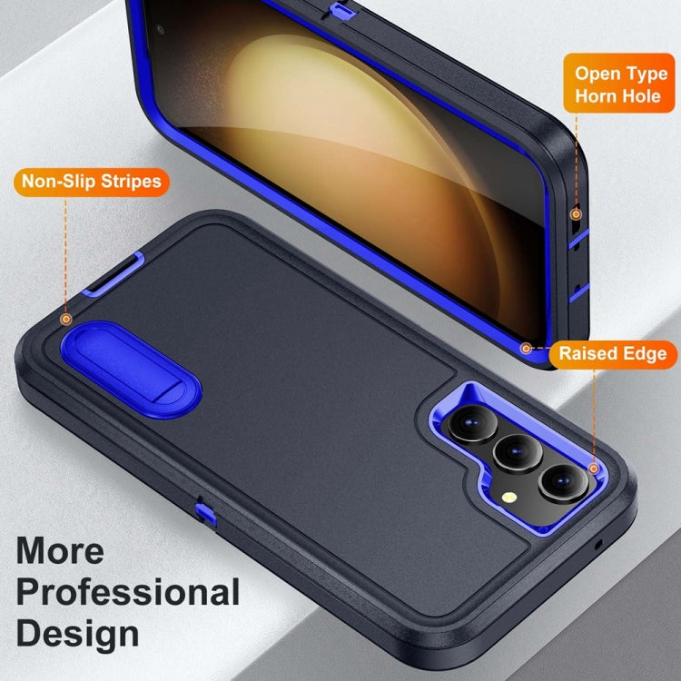 For Samsung Galaxy S23 FE 5G Rugged PC Hybrid Silicone Phone Case with Holder