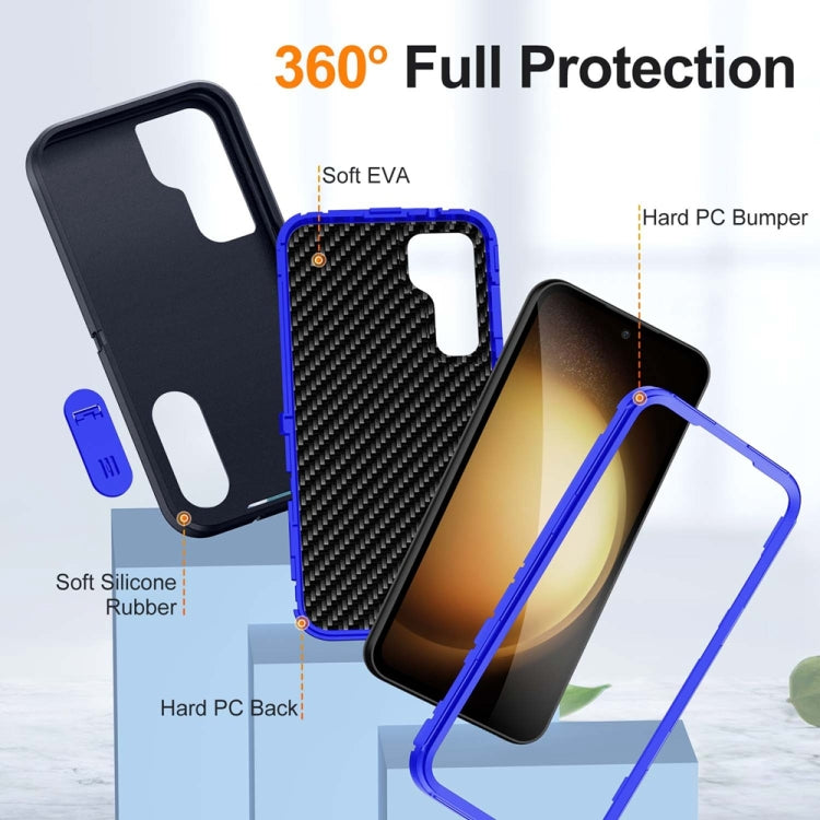 For Samsung Galaxy S23 FE 5G Rugged PC Hybrid Silicone Phone Case with Holder