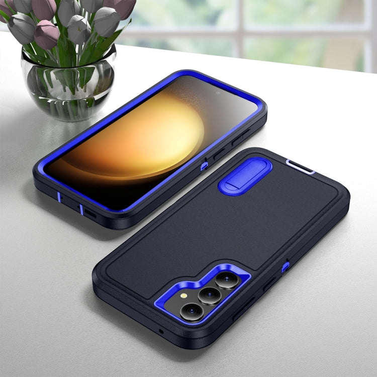 For Samsung Galaxy S23 FE 5G Rugged PC Hybrid Silicone Phone Case with Holder
