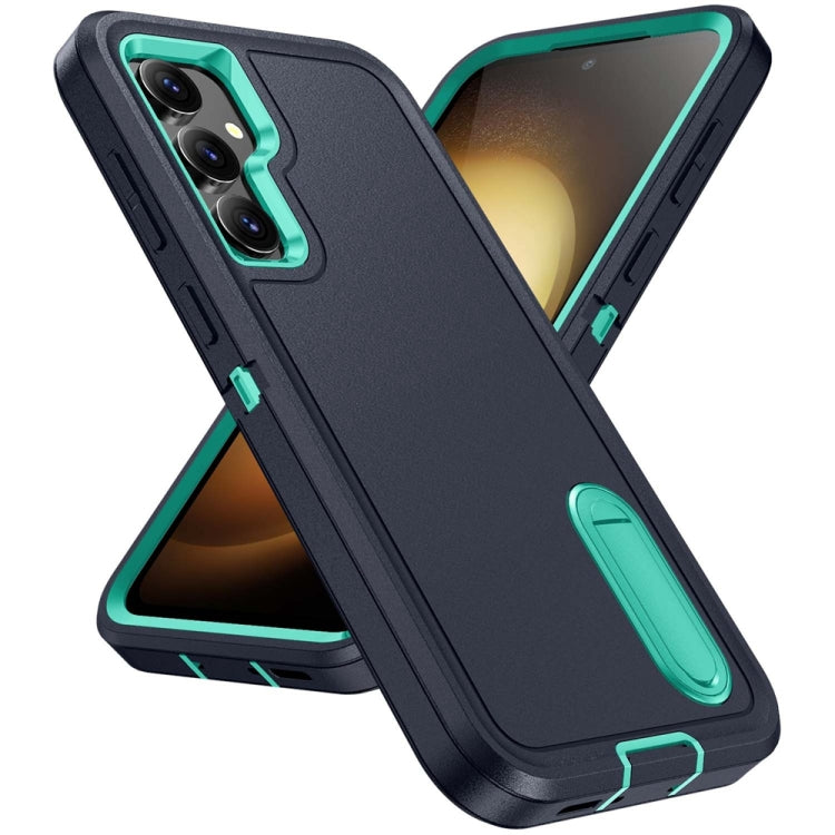 For Samsung Galaxy S23 FE 5G Rugged PC Hybrid Silicone Phone Case with Holder