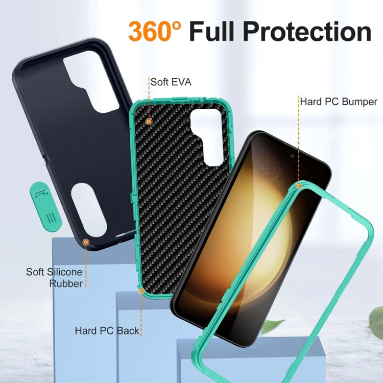 For Samsung Galaxy S23 FE 5G Rugged PC Hybrid Silicone Phone Case with Holder