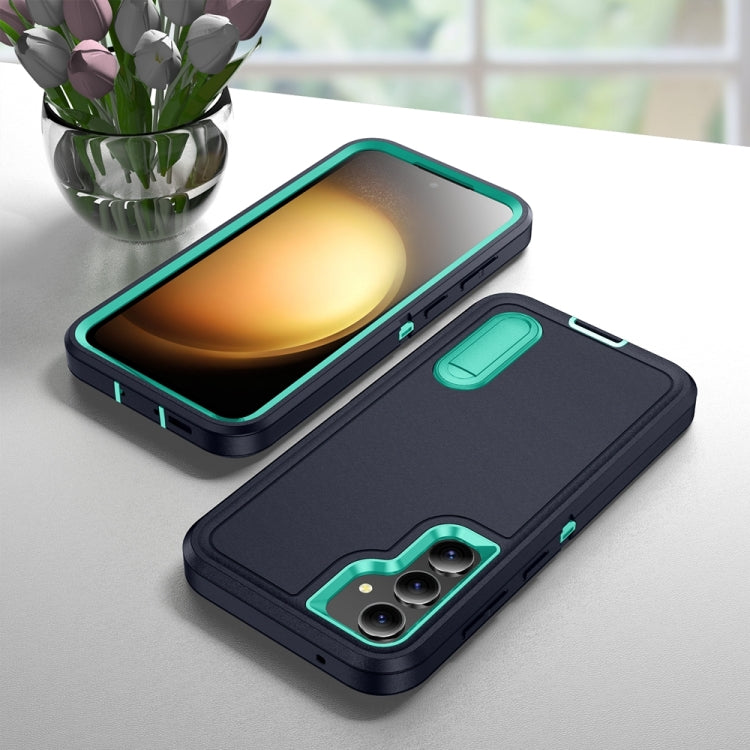 For Samsung Galaxy S23 FE 5G Rugged PC Hybrid Silicone Phone Case with Holder