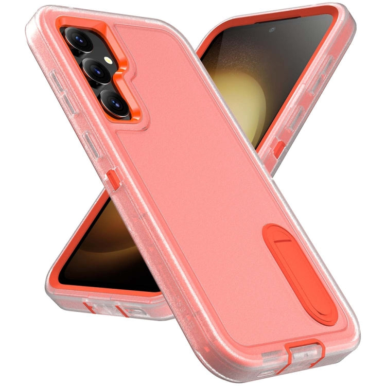 For Samsung Galaxy S23 FE 5G Rugged PC Hybrid Silicone Phone Case with Holder
