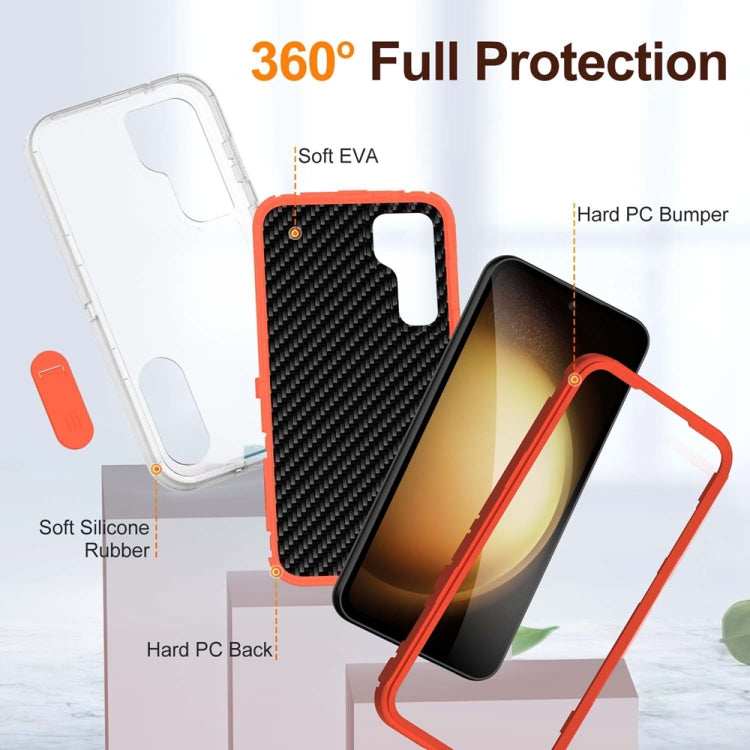 For Samsung Galaxy S23 FE 5G Rugged PC Hybrid Silicone Phone Case with Holder