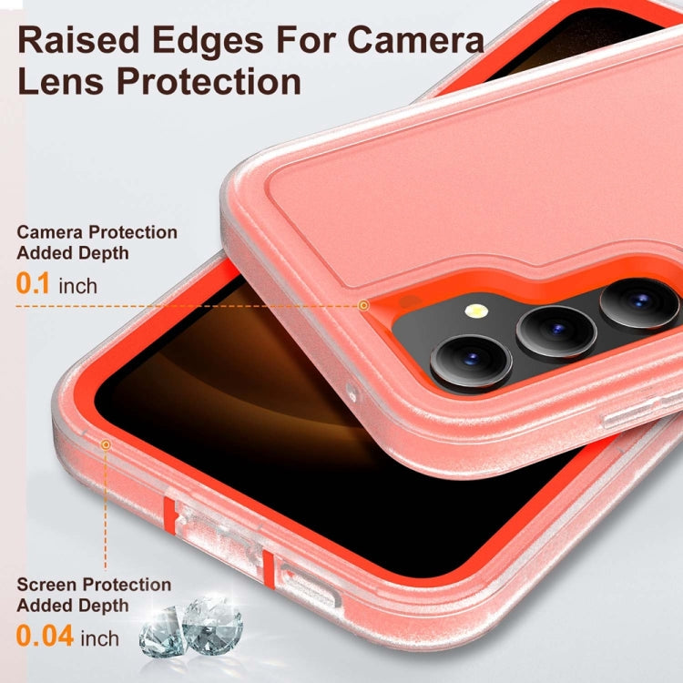 For Samsung Galaxy S23 FE 5G Rugged PC Hybrid Silicone Phone Case with Holder