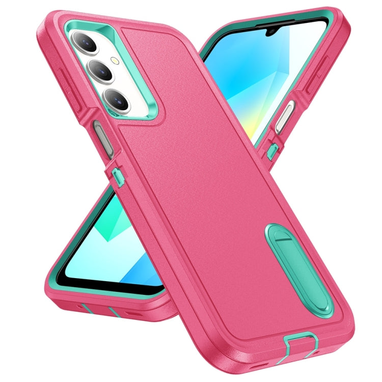 For Samsung Galaxy A16 4G Rugged PC Hybrid Silicone Phone Case with Holder