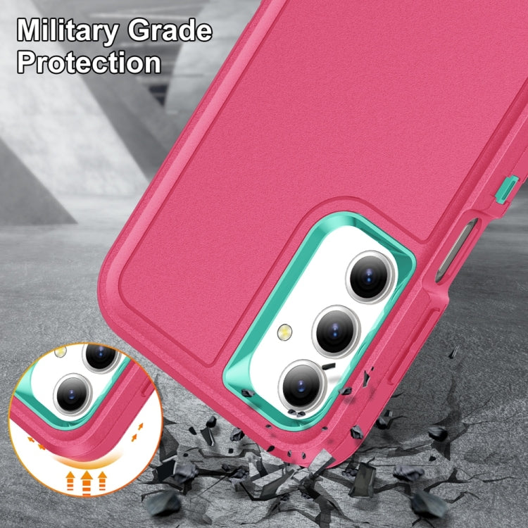 For Samsung Galaxy A16 4G Rugged PC Hybrid Silicone Phone Case with Holder