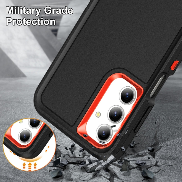 For Samsung Galaxy A16 4G Rugged PC Hybrid Silicone Phone Case with Holder