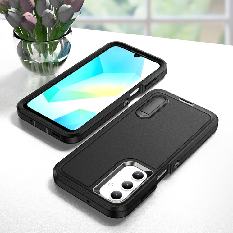 For Samsung Galaxy A16 4G Rugged PC Hybrid Silicone Phone Case with Holder