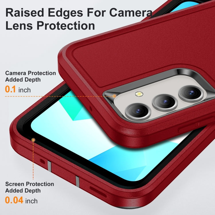 For Samsung Galaxy A16 4G Rugged PC Hybrid Silicone Phone Case with Holder