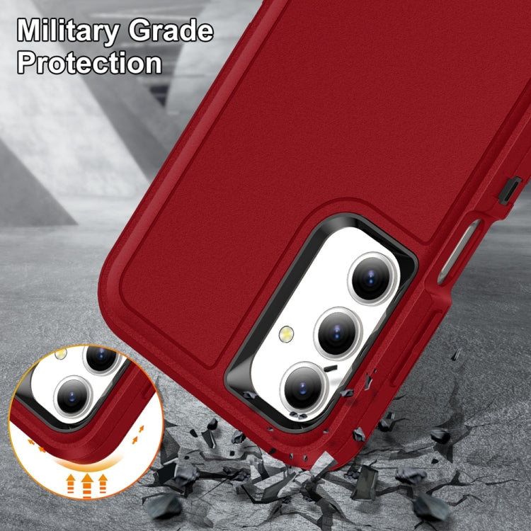 For Samsung Galaxy A16 4G Rugged PC Hybrid Silicone Phone Case with Holder