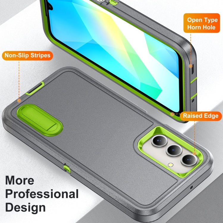 For Samsung Galaxy A16 4G Rugged PC Hybrid Silicone Phone Case with Holder