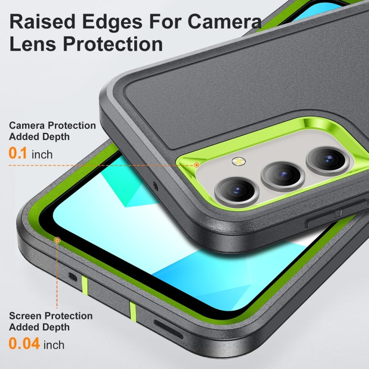 For Samsung Galaxy A16 4G Rugged PC Hybrid Silicone Phone Case with Holder