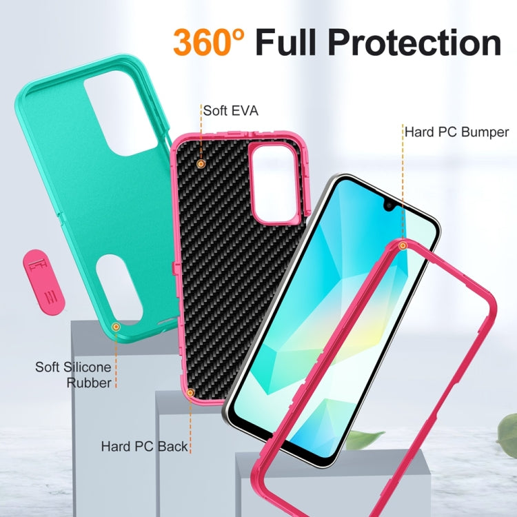For Samsung Galaxy A16 4G Rugged PC Hybrid Silicone Phone Case with Holder
