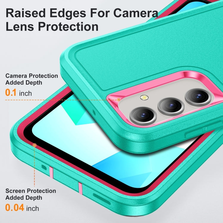 For Samsung Galaxy A16 4G Rugged PC Hybrid Silicone Phone Case with Holder