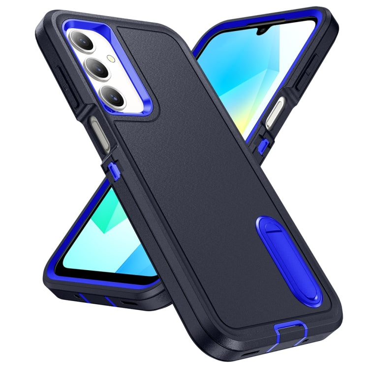 For Samsung Galaxy A16 4G Rugged PC Hybrid Silicone Phone Case with Holder