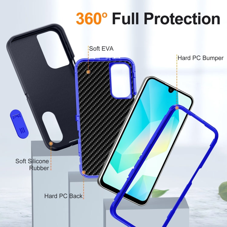 For Samsung Galaxy A16 4G Rugged PC Hybrid Silicone Phone Case with Holder