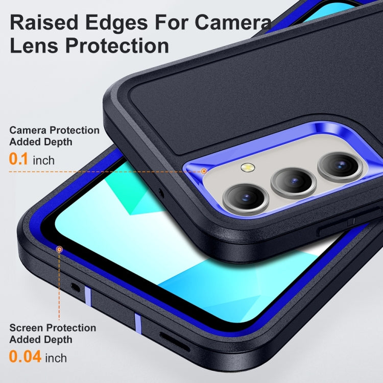 For Samsung Galaxy A16 4G Rugged PC Hybrid Silicone Phone Case with Holder