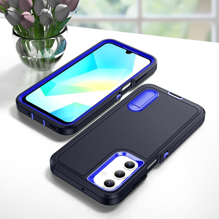 For Samsung Galaxy A16 4G Rugged PC Hybrid Silicone Phone Case with Holder