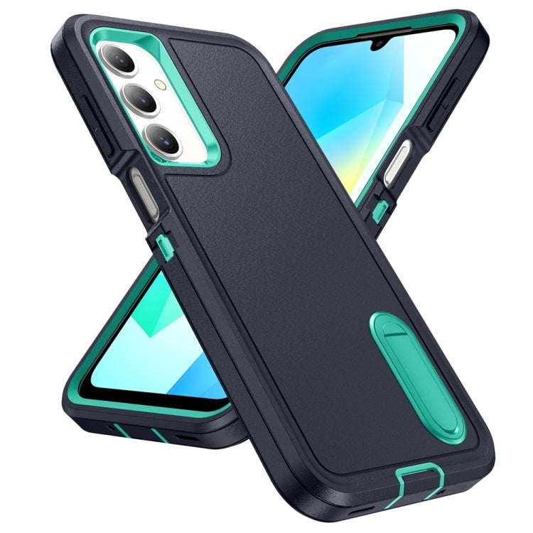For Samsung Galaxy A16 4G Rugged PC Hybrid Silicone Phone Case with Holder