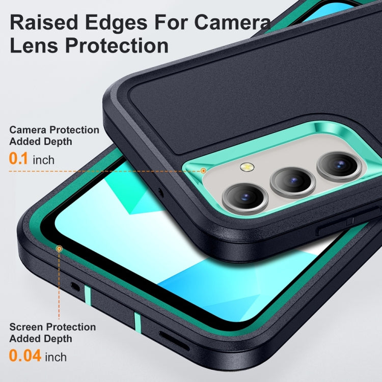 For Samsung Galaxy A16 4G Rugged PC Hybrid Silicone Phone Case with Holder