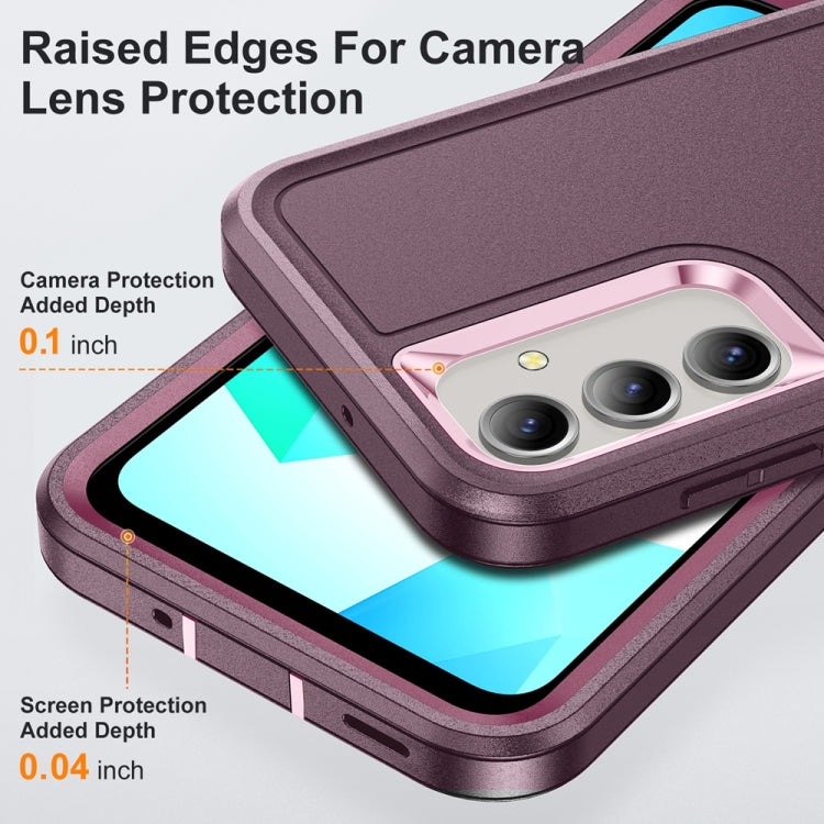 For Samsung Galaxy A16 4G Rugged PC Hybrid Silicone Phone Case with Holder