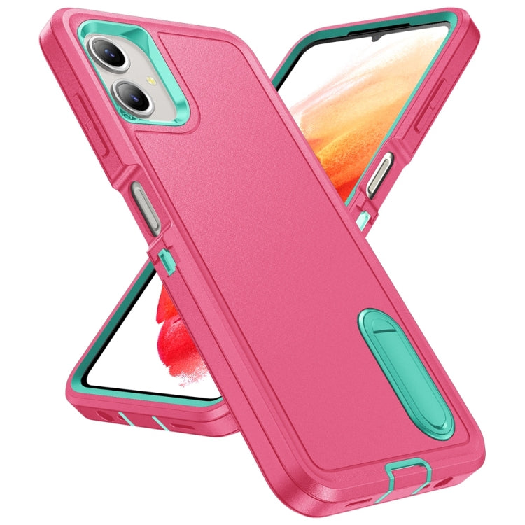 For Samsung Galaxy A06 4G Rugged PC Hybrid Silicone Phone Case with Holder