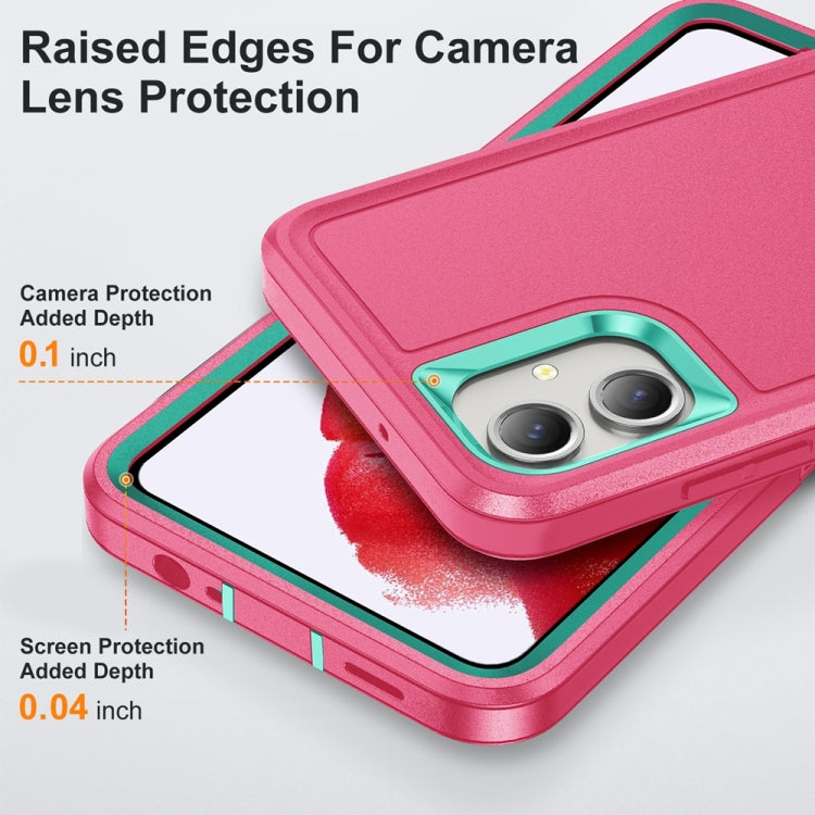 For Samsung Galaxy A06 4G Rugged PC Hybrid Silicone Phone Case with Holder