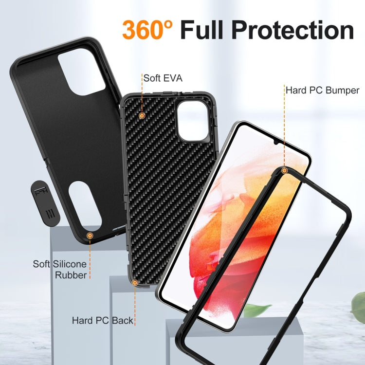 For Samsung Galaxy A06 4G Rugged PC Hybrid Silicone Phone Case with Holder