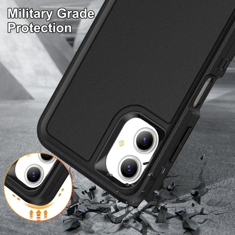For Samsung Galaxy A06 4G Rugged PC Hybrid Silicone Phone Case with Holder