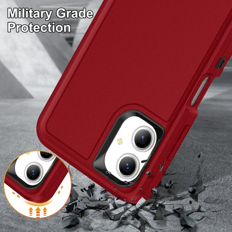 For Samsung Galaxy A06 4G Rugged PC Hybrid Silicone Phone Case with Holder