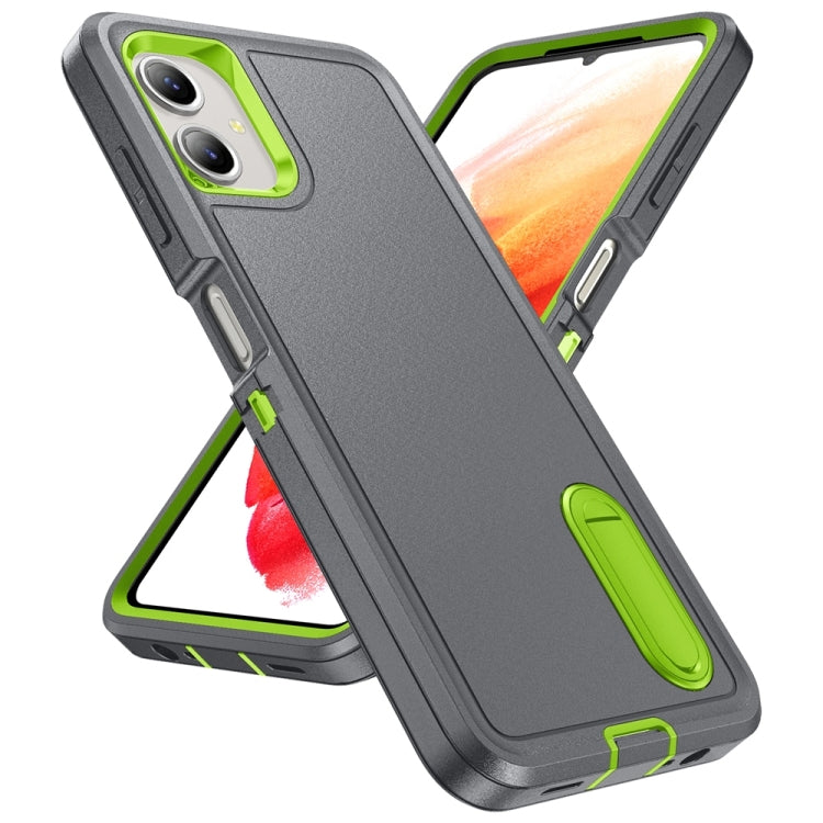 For Samsung Galaxy A06 4G Rugged PC Hybrid Silicone Phone Case with Holder