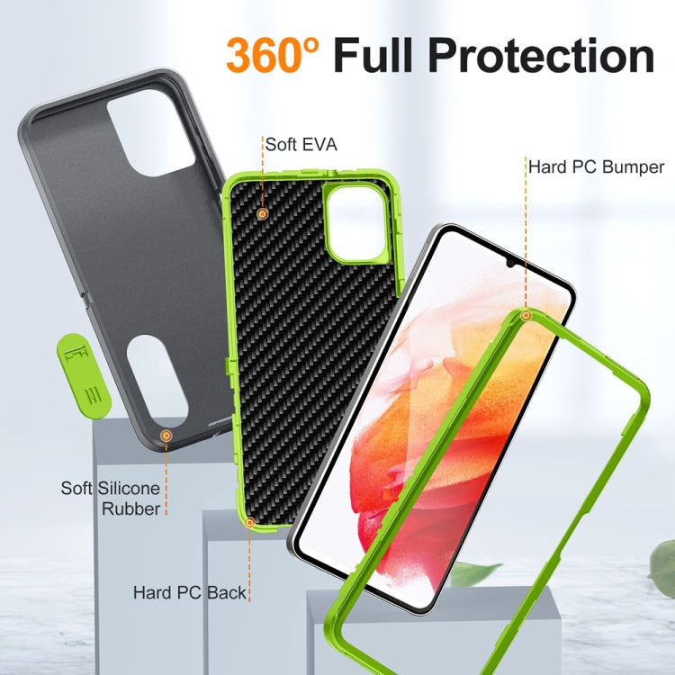 For Samsung Galaxy A06 4G Rugged PC Hybrid Silicone Phone Case with Holder
