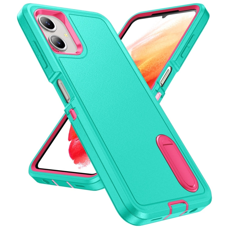 For Samsung Galaxy A06 4G Rugged PC Hybrid Silicone Phone Case with Holder