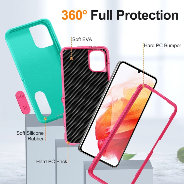 For Samsung Galaxy A06 4G Rugged PC Hybrid Silicone Phone Case with Holder