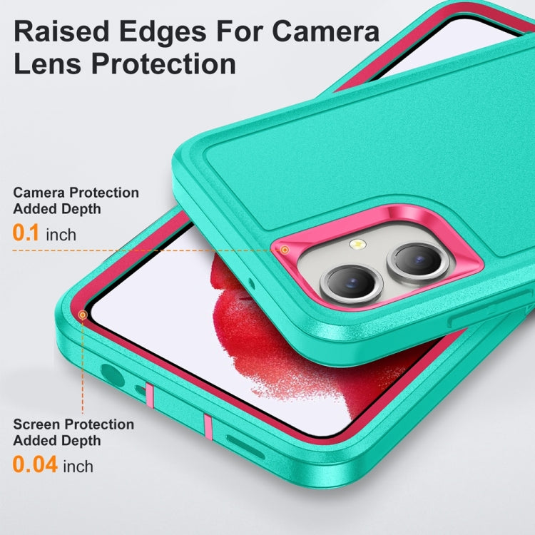 For Samsung Galaxy A06 4G Rugged PC Hybrid Silicone Phone Case with Holder