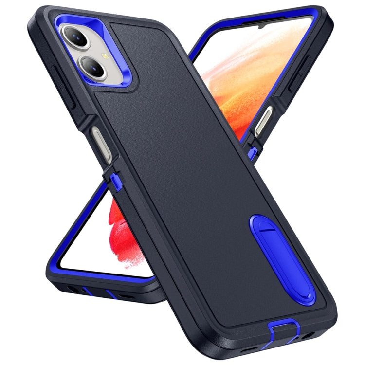 For Samsung Galaxy A06 4G Rugged PC Hybrid Silicone Phone Case with Holder