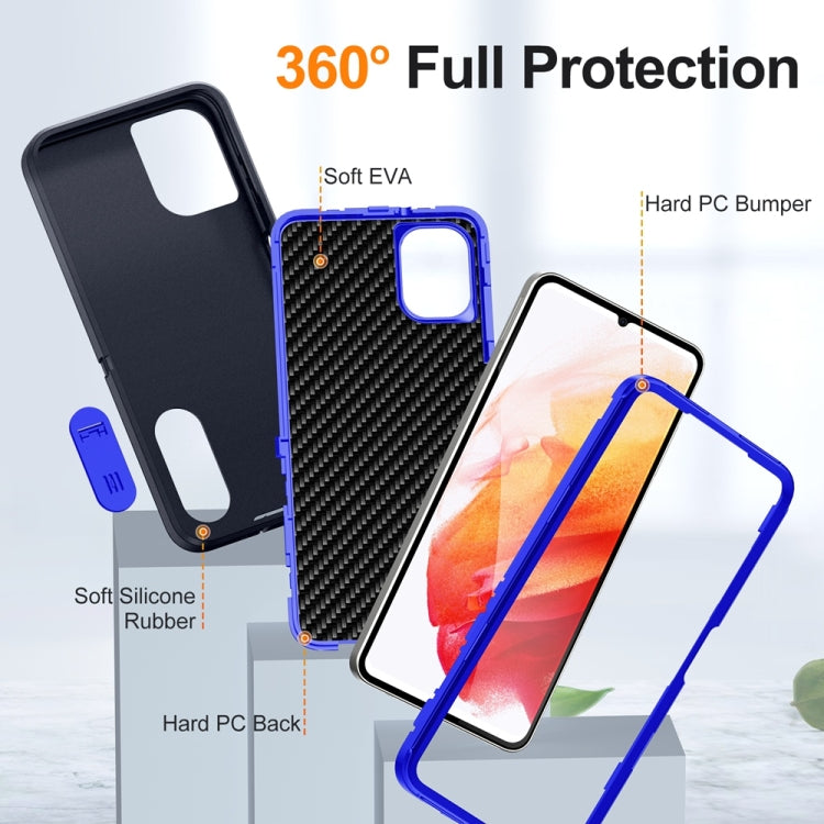 For Samsung Galaxy A06 4G Rugged PC Hybrid Silicone Phone Case with Holder