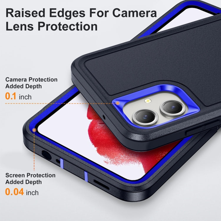 For Samsung Galaxy A06 4G Rugged PC Hybrid Silicone Phone Case with Holder