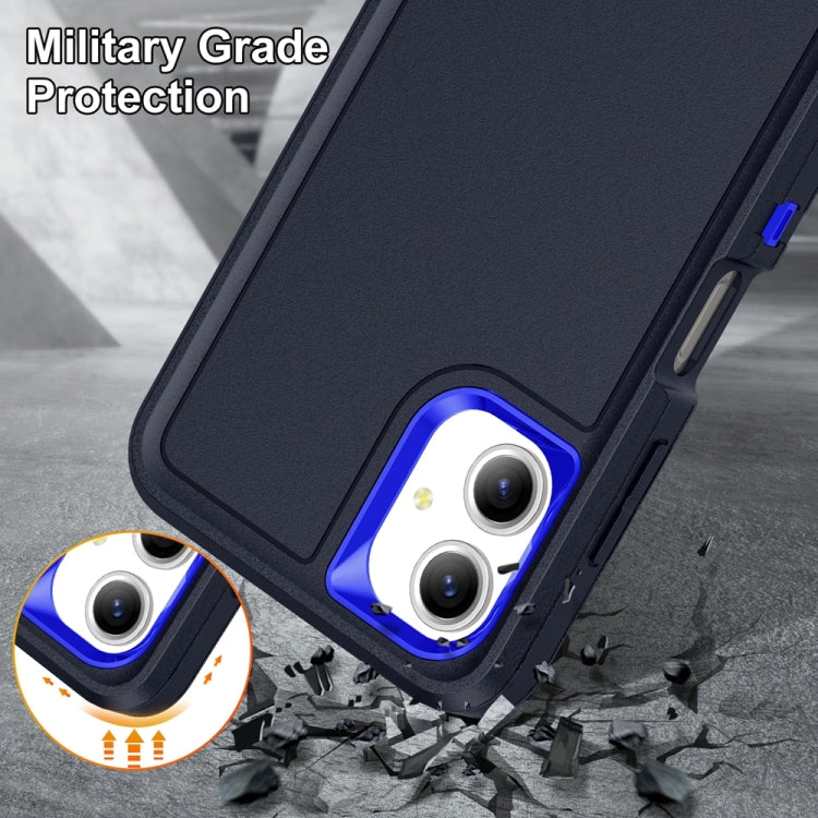 For Samsung Galaxy A06 4G Rugged PC Hybrid Silicone Phone Case with Holder