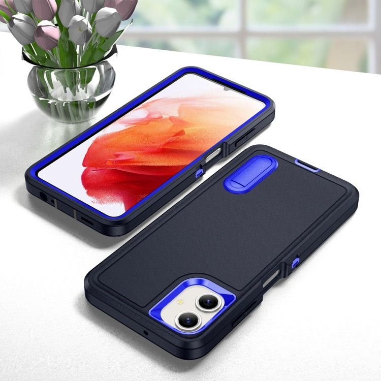 For Samsung Galaxy A06 4G Rugged PC Hybrid Silicone Phone Case with Holder