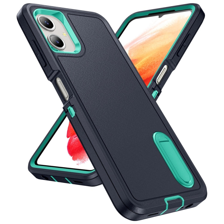 For Samsung Galaxy A06 4G Rugged PC Hybrid Silicone Phone Case with Holder