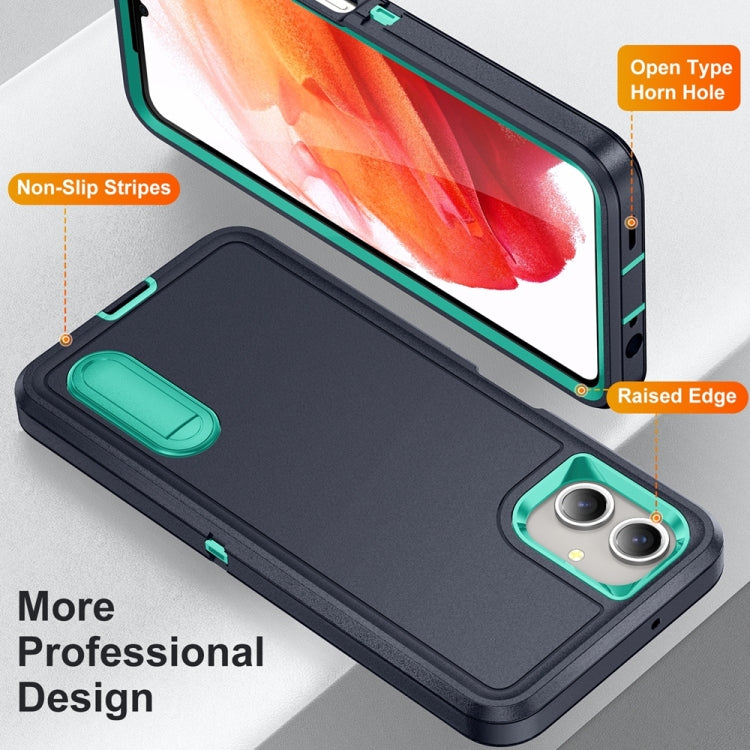 For Samsung Galaxy A06 4G Rugged PC Hybrid Silicone Phone Case with Holder