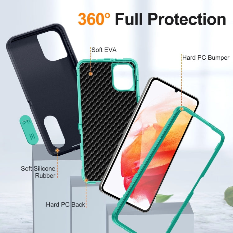 For Samsung Galaxy A06 4G Rugged PC Hybrid Silicone Phone Case with Holder