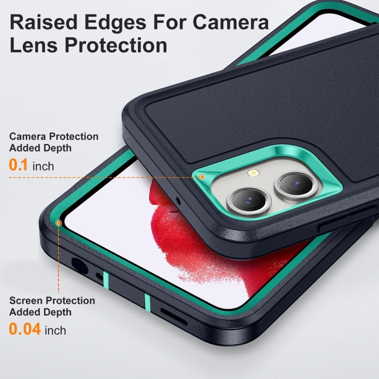 For Samsung Galaxy A06 4G Rugged PC Hybrid Silicone Phone Case with Holder